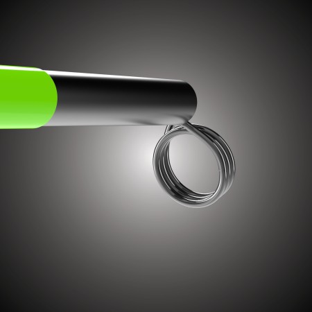 Close-up of the Precision Scope™ Livescope rod tip eyelet designed for forward-facing sonar fishing.