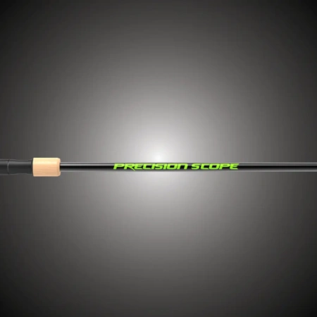Close-up view of the Precision Scope™ Livescope fishing rod logo and blank design.