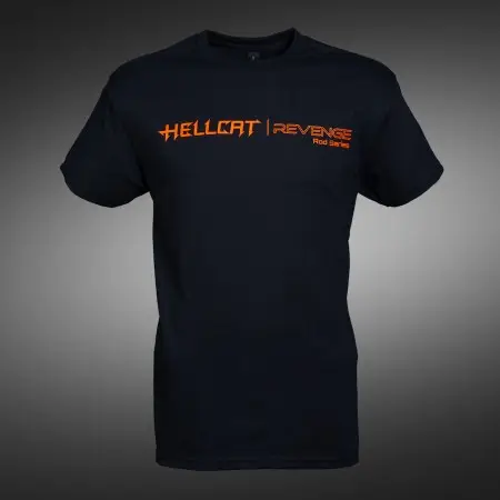 Black Hellcat Revenge® T-shirt with orange logo