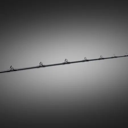 Hellcat Revenge Blackout Edition rod upper blank with full guide train displayed against a dark gradient background.